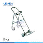 AG-SS066 EL CE ISO aprobó la carretilla del cilindro de oxígeno del gas del acero inoxidable del hospital