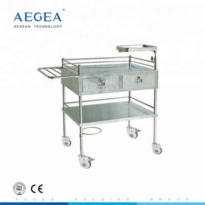 Carretilla médica de la inyección del tratamiento de la base del acero inoxidable AG-SS058