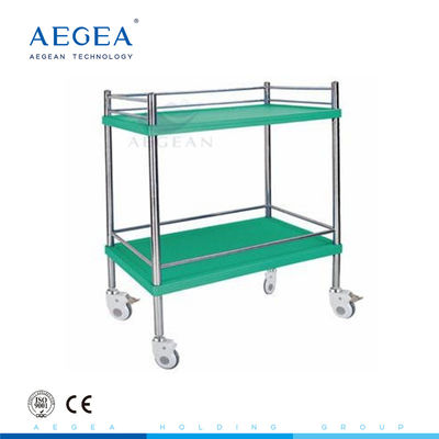 Carretilla opcional de los instrumentos de la clínica del hospital del color del acero inoxidable de la sala de operaciones de AG-SS053A